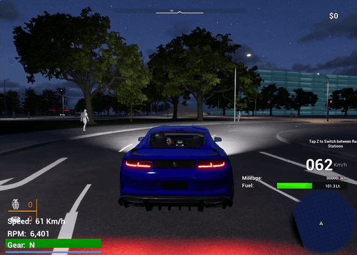 Night drive through Forajido's open world
