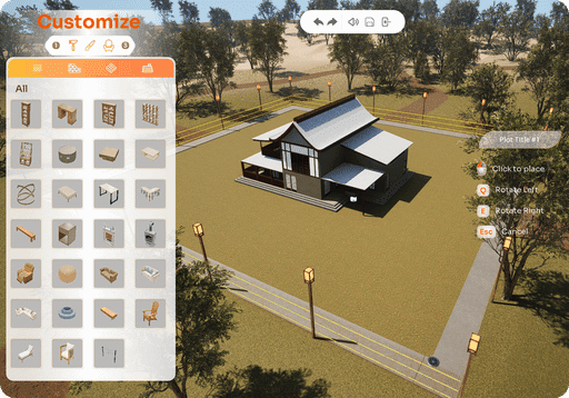 Placing a house with the PlotBuilder